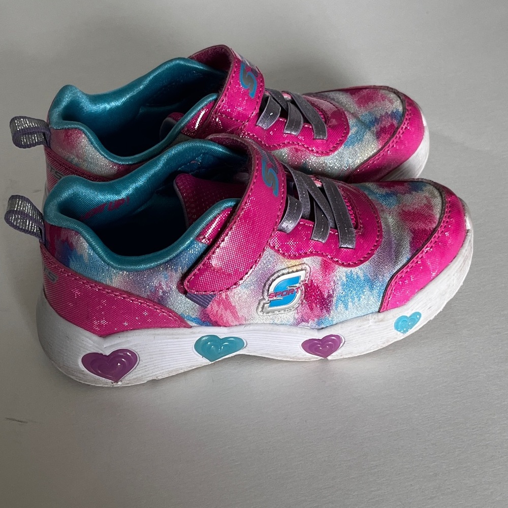 Skechers Kids' Vibrant Pink and Teal Sneakers